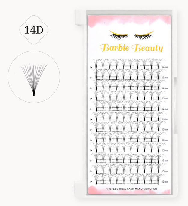 High Quality Promade Fans Flat Base Lashes 14D