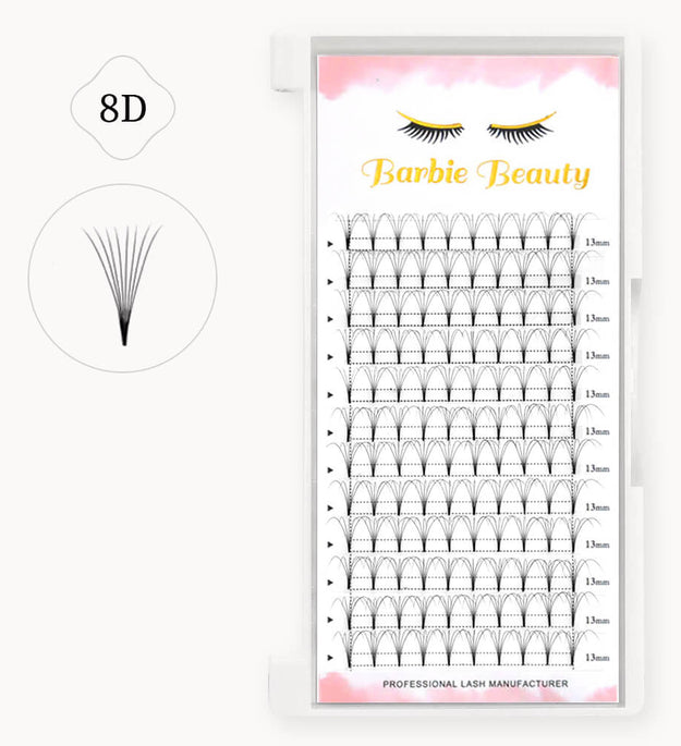 High Quality Promade Fans Flat Base Lashes 8D