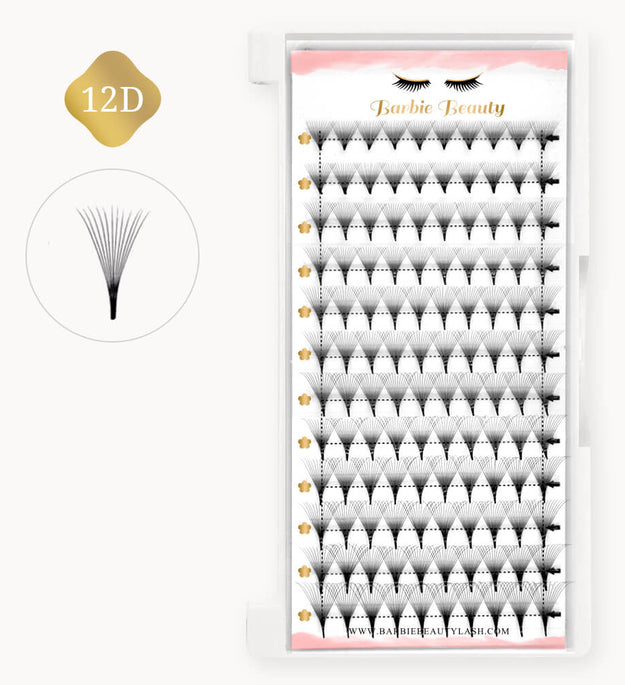 High Quality Promade Fans Pointy Base Lashes 12D