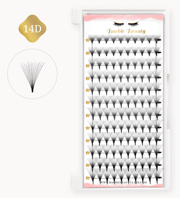 High Quality Promade Fans Pointy Base Lashes 14D