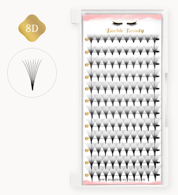 High Quality Promade Fans Pointy Base Lashes 8D