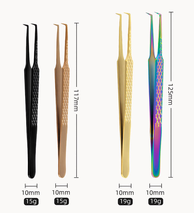 Textured Right Angle Tweezers