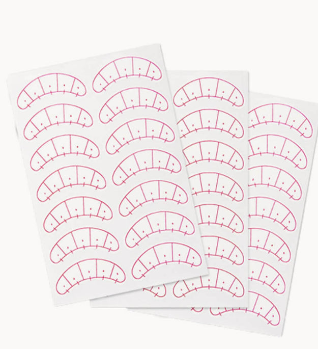 Lot de 10 feuilles de papier pour cartes de cils