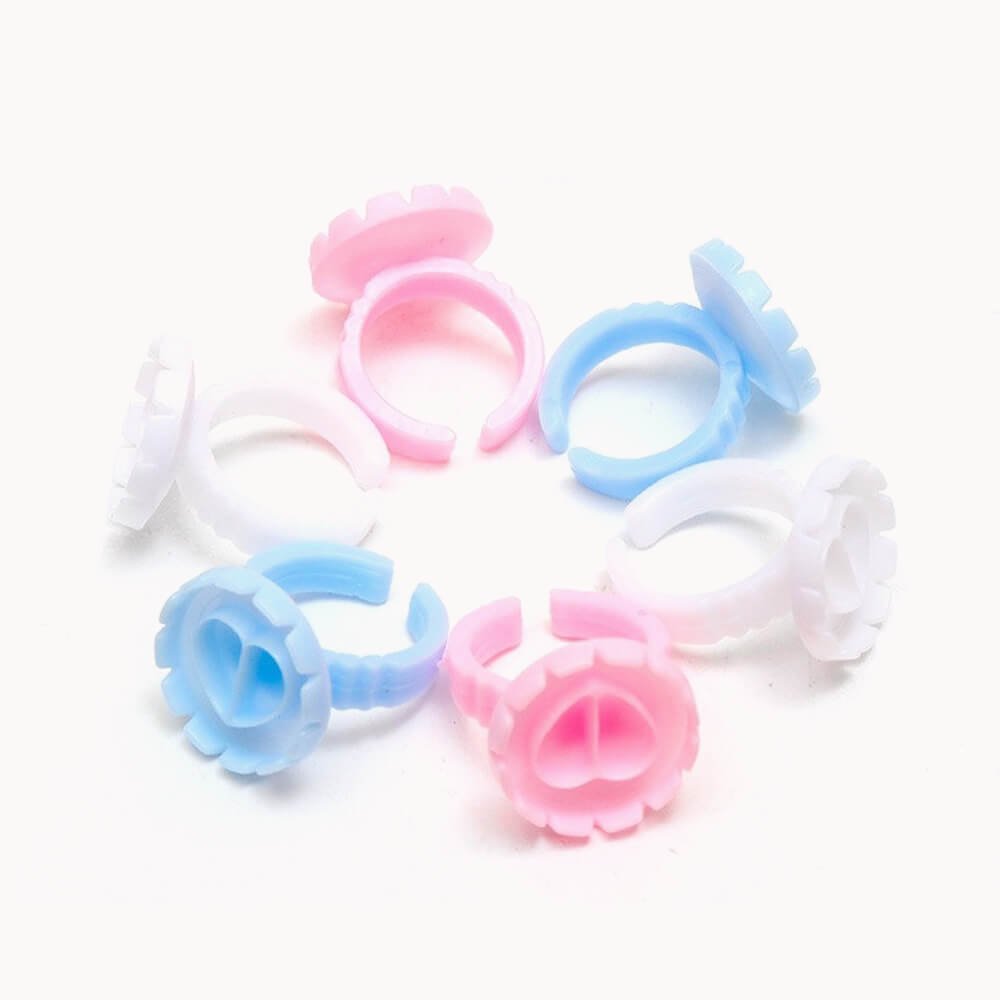 Round Shape Glue Ring Blooming Cup Holder 100pcs