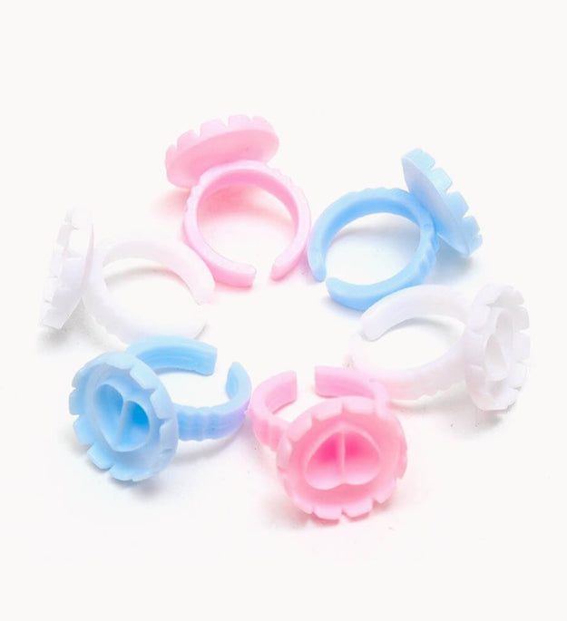 Round Shape Glue Ring Blooming Cup Holder 100pcs