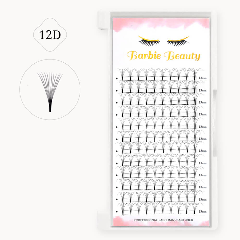 High Quality Promade Fans Flat Base Lashes 12D