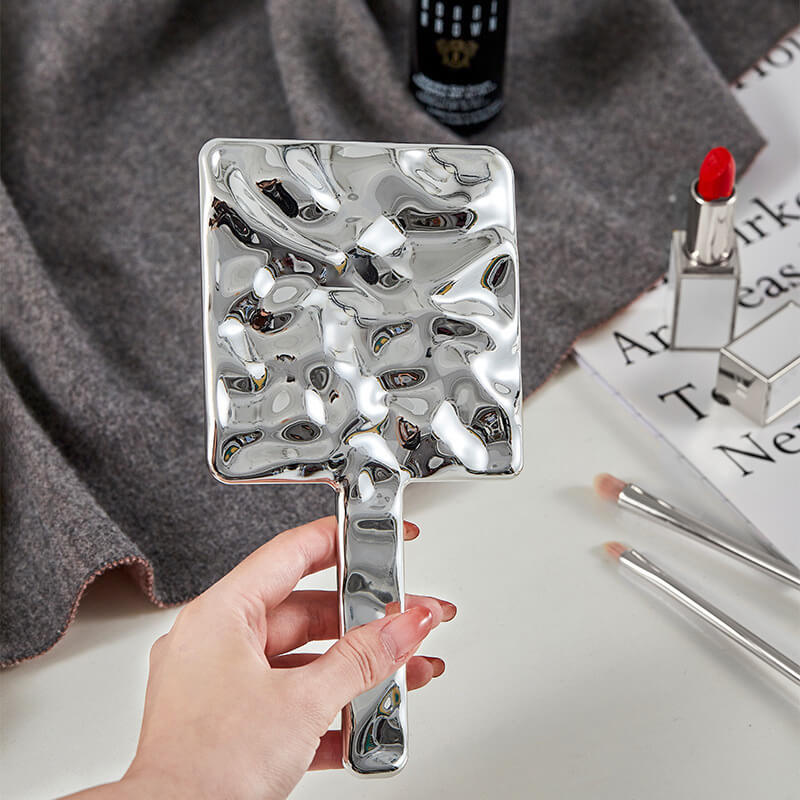 Viral Electroplated Handheld Makeup Beauty Mirror