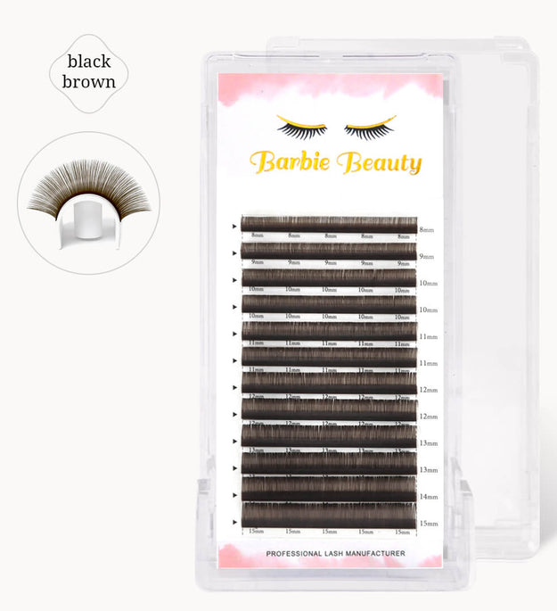 black brown lashes extensions 0.05mm