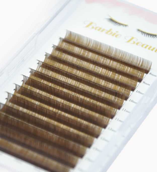 light brown lashes extensions 0.05mm